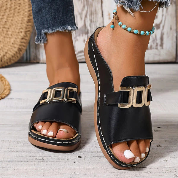 Jemima™ Block Heel Slip-On Sandals